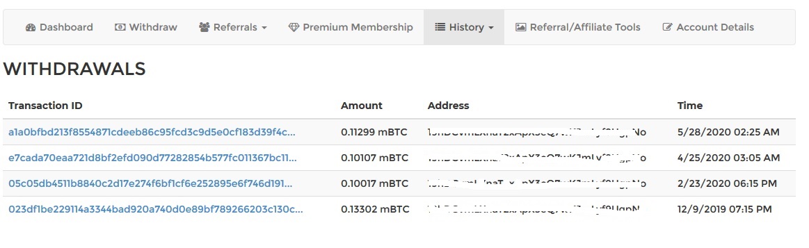 تایید پرداختی های سایت BTC Click