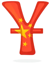 سمبول یوان چین - USD/CNY