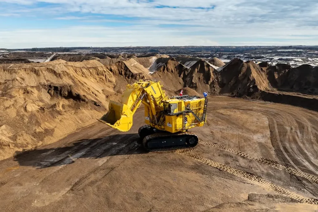 بیل هیدرولیکی عظیم Suncor در میدان Fort Hills